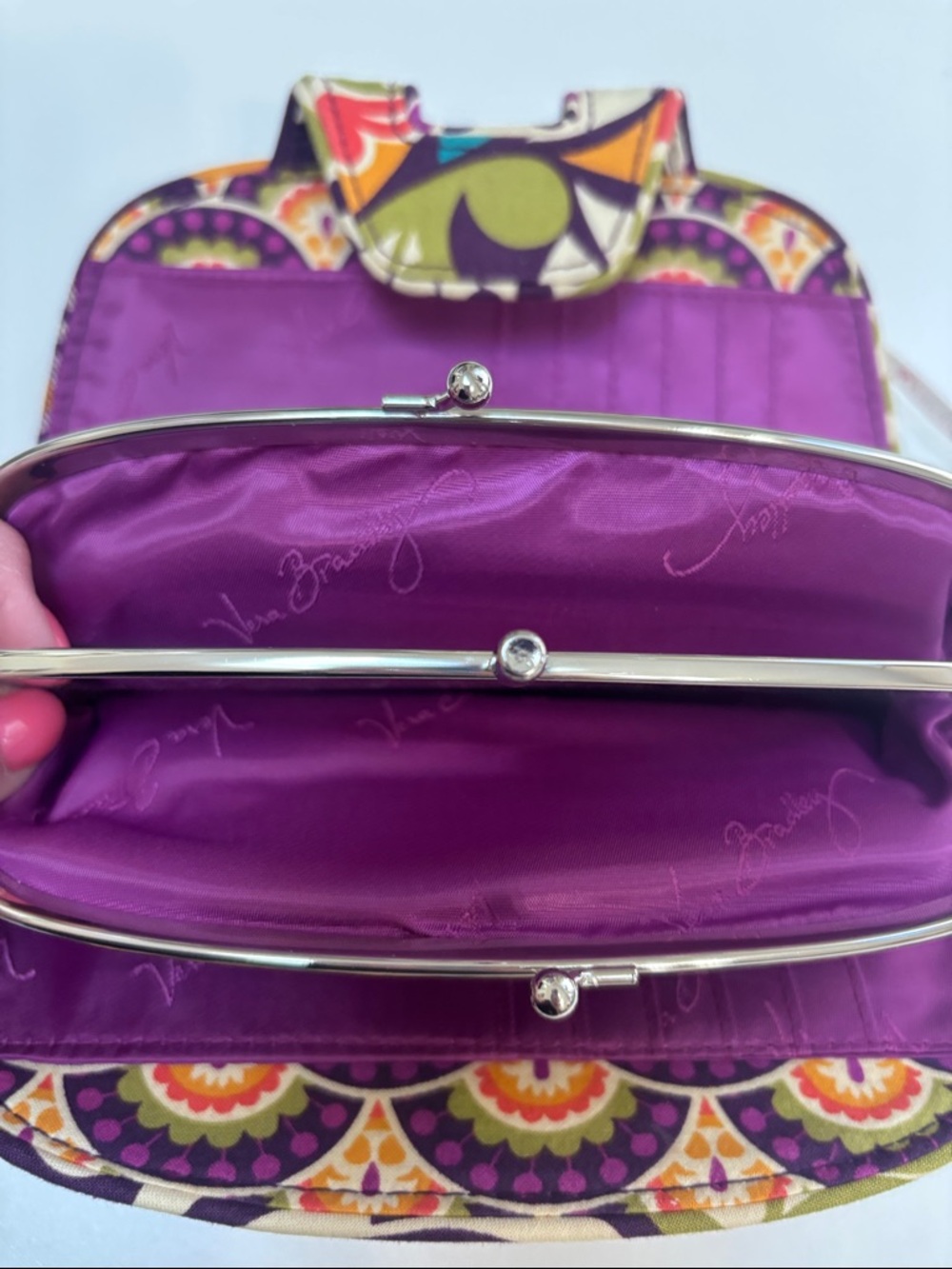Vera Bradley Plum Crazy Kiss N Snap Wallet - Picture 5 of 6